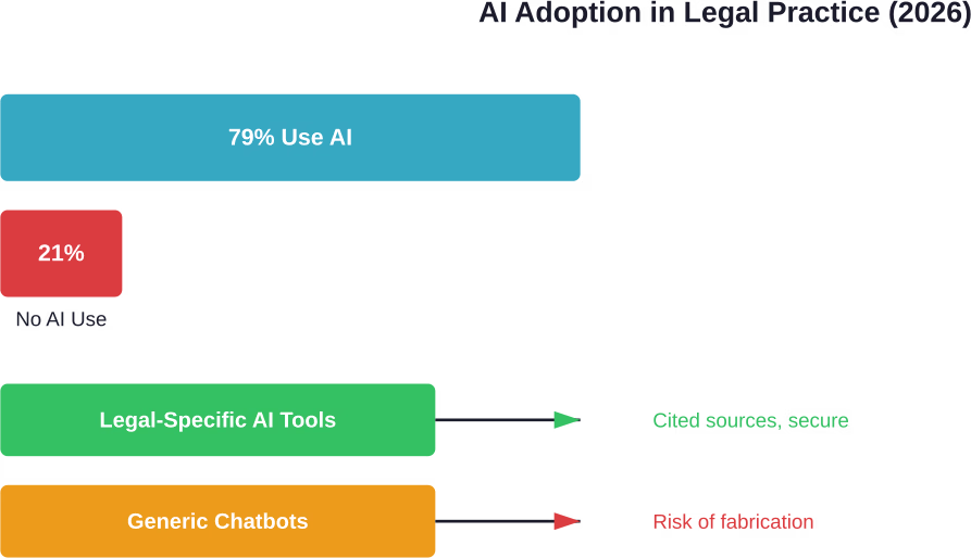 Legal professionals have rapidly adopted AI, but tool selection matters significantly for accuracy and ethics.